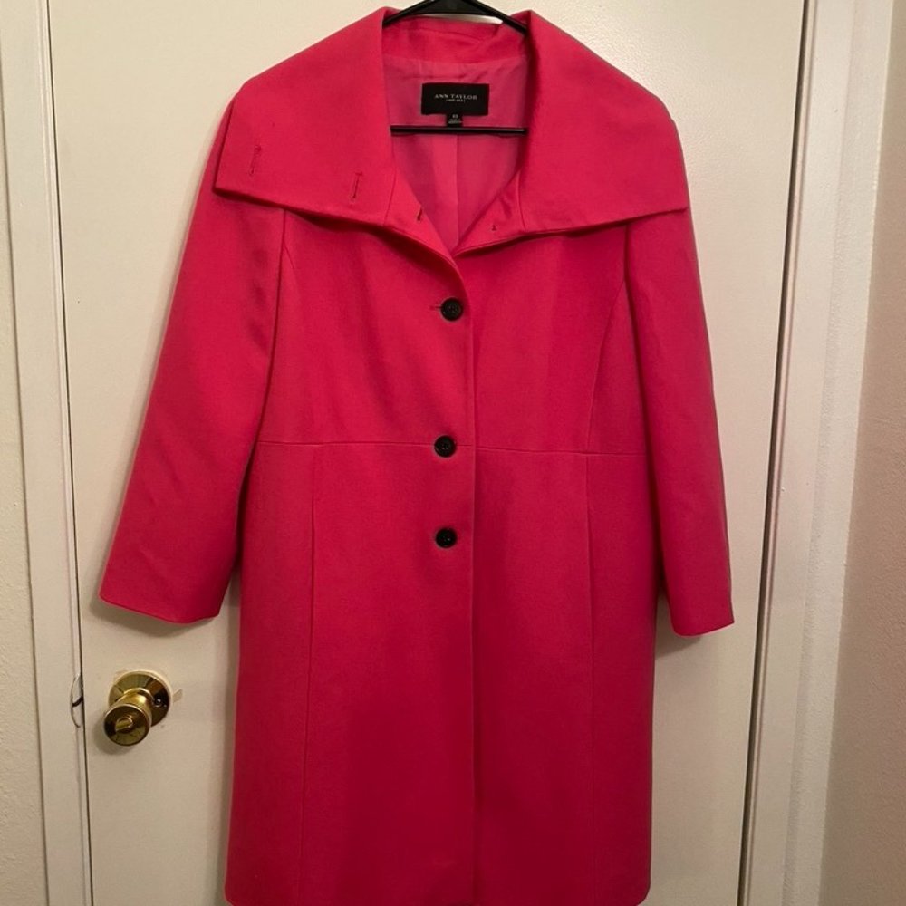 Ann Taylor pink topper trench/pea coat (XS)